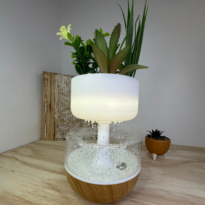 Luz LED ambiental con efecto lluvia.