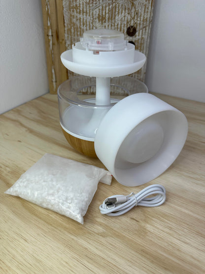 Luz LED ambiental con efecto lluvia.